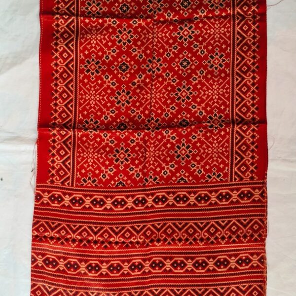 Ajrakh Modal Silk Stole Dupatta Hand block (deep red colour)