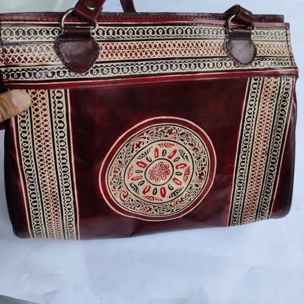 Pure Leather Parts Bag Hand print